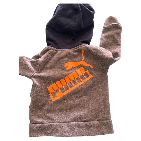 Puma Blue and Gray Zip-Up Hoodie - Picture 2 of 6